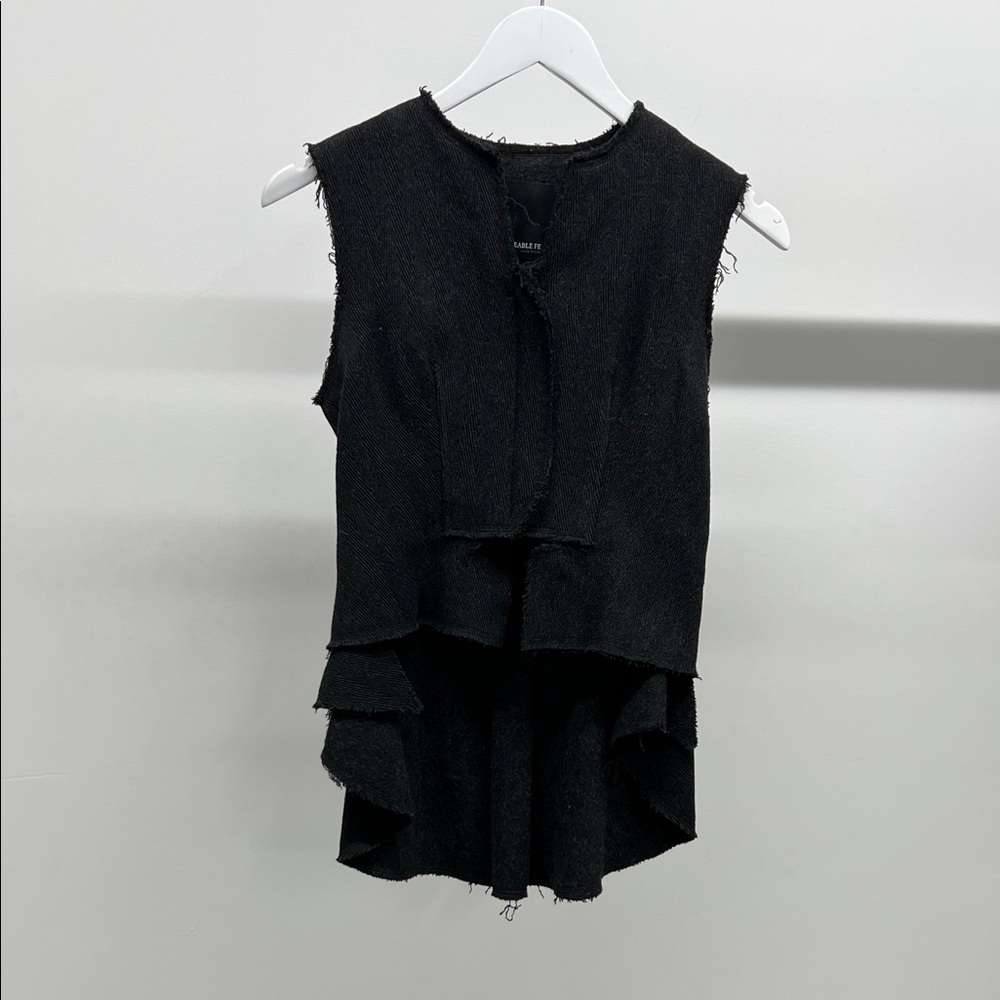 Dark Grey Zip Up Sweater Vest